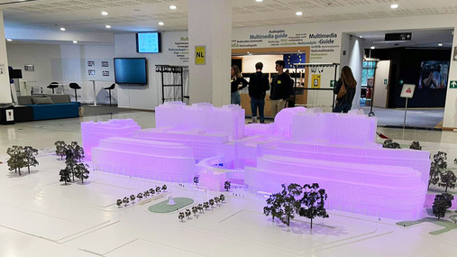 Foto zum Thema "WEP": Zu sehen ist ein Modell des Europaquartiers in Brüssel.