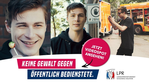 Kinospot des Landes Schlewsig-Holstein Video zum Thema "#sicherimDienst": Zu sehen ist ein Kinospot des Landes Schlewswig-Holstein, der für ein besseres Miteinander wirbt.